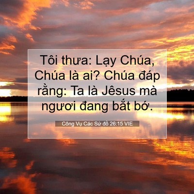 Picture 07 - Công Vụ Các Sứ đồ 26:15 VIE - Tôi thưa: Lạy Chúa, Chúa là ai? Chúa - Bible Verse Picture