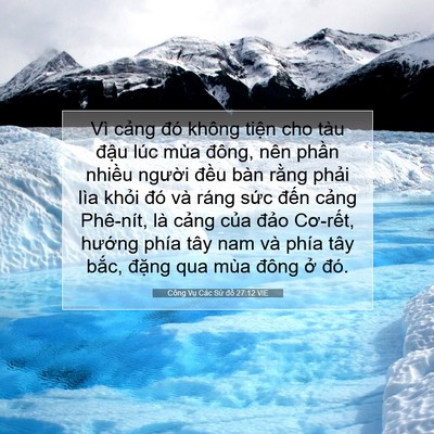 Picture 07 - Công Vụ Các Sứ đồ 27:12 VIE - Vì cảng đó không tiện cho tàu đậu - Bible Verse Picture