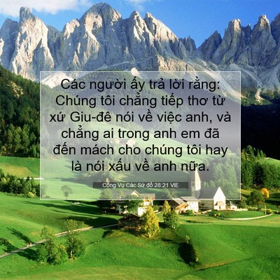 Picture 07 - Công Vụ Các Sứ đồ 28:21 VIE - Các người ấy trả lời rằng: Chúng - Bible Verse Picture