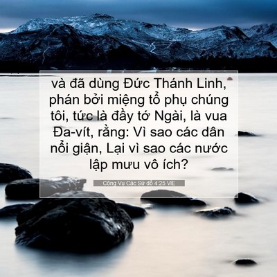 Picture 07 - Công Vụ Các Sứ đồ 4:25 VIE - và đã dùng Đức Thánh Linh, phán bởi - Bible Verse Picture