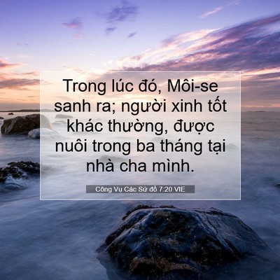 Picture 07 - Công Vụ Các Sứ đồ 7:20 VIE - Trong lúc đó, Môi-se sanh ra; người xinh - Bible Verse Picture