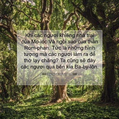 Picture 07 - Công Vụ Các Sứ đồ 7:43 VIE - Khi các ngươi khiêng nhà trại của - Bible Verse Picture