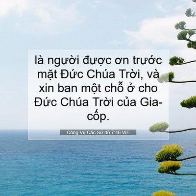 Picture 07 - Công Vụ Các Sứ đồ 7:46 VIE - là người được ơn trước mặt Đức - Bible Verse Picture