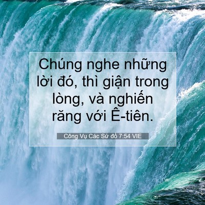 Picture 07 - Công Vụ Các Sứ đồ 7:54 VIE - Chúng nghe những lời đó, thì giận trong - Bible Verse Picture