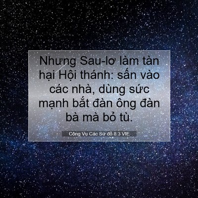 Picture 07 - Công Vụ Các Sứ đồ 8:3 VIE - Nhưng Sau-lơ làm tàn hại Hội thánh: - Bible Verse Picture