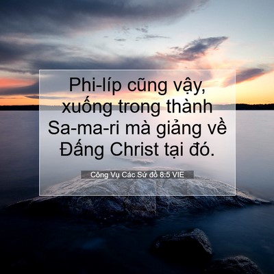 Picture 07 - Công Vụ Các Sứ đồ 8:5 VIE - Phi-líp cũng vậy, xuống trong thành - Bible Verse Picture