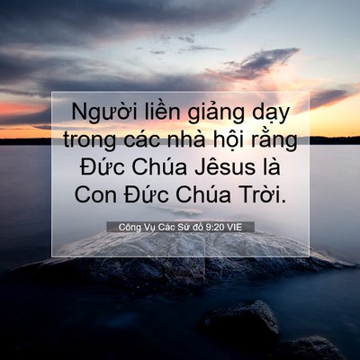 Picture 07 - Công Vụ Các Sứ đồ 9:20 VIE - Người liền giảng dạy trong các nhà - Bible Verse Picture