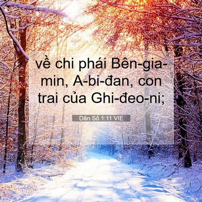Picture 07 - Dân Số 1:11 VIE - về chi phái Bên-gia-min, A-bi-đan, con trai - Bible Verse Picture