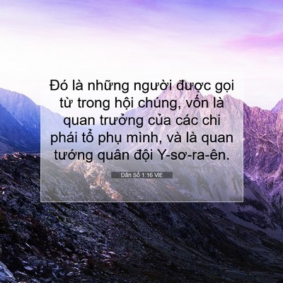 Picture 07 - Dân Số 1:16 VIE - Đó là những người được gọi từ - Bible Verse Picture