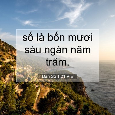 Picture 07 - Dân Số 1:21 VIE - số là bốn mươi sáu ngàn năm - Bible Verse Picture
