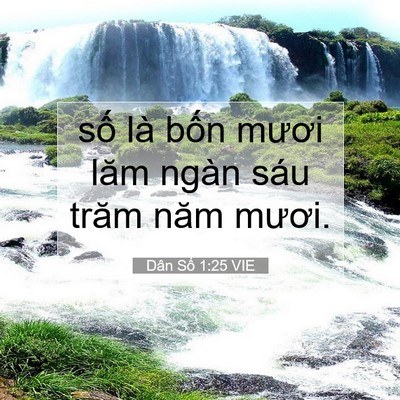 Picture 07 - Dân Số 1:25 VIE - số là bốn mươi lăm ngàn sáu trăm năm - Bible Verse Picture