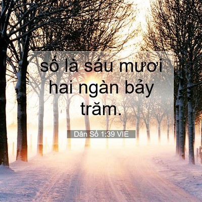 Picture 07 - Dân Số 1:39 VIE - số là sáu mươi hai ngàn bảy - Bible Verse Picture