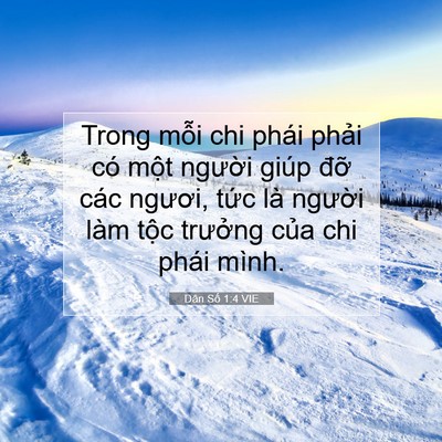 Picture 07 - Dân Số 1:4 VIE - Trong mỗi chi phái phải có một người - Bible Verse Picture