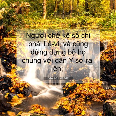 Picture 07 - Dân Số 1:49 VIE - Ngươi chớ kê sổ chi phái Lê-vi, và - Bible Verse Picture