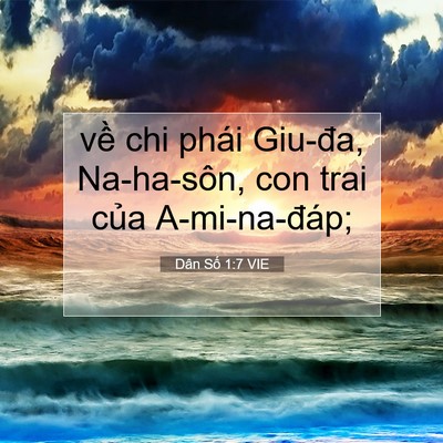 Picture 07 - Dân Số 1:7 VIE - về chi phái Giu-đa, Na-ha-sôn, con trai - Bible Verse Picture