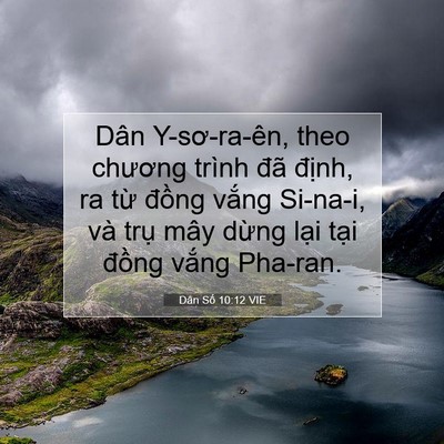 Picture 07 - Dân Số 10:12 VIE - Dân Y-sơ-ra-ên, theo chương trình đã - Bible Verse Picture