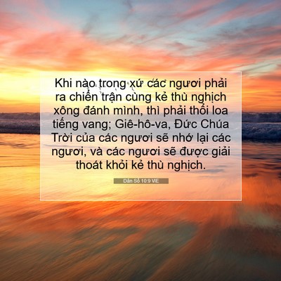 Picture 07 - Dân Số 10:9 VIE - Khi nào trong xứ các ngươi phải ra - Bible Verse Picture