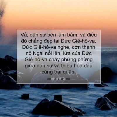 Picture 07 - Dân Số 11:1 VIE - Vả, dân sự bèn lằm bằm, và điều - Bible Verse Picture