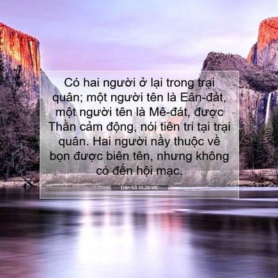 Picture 07 - Dân Số 11:26 VIE - Có hai người ở lại trong trại quân; - Bible Verse Picture