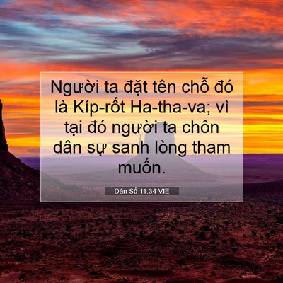 Picture 07 - Dân Số 11:34 VIE - Người ta đặt tên chỗ đó là Kíp-rốt - Bible Verse Picture