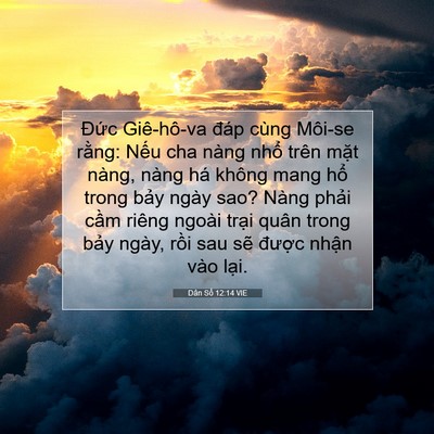 Picture 07 - Dân Số 12:14 VIE - Đức Giê-hô-va đáp cùng Môi-se rằng: - Bible Verse Picture
