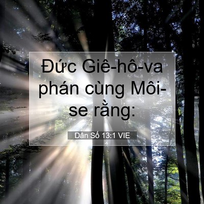 Picture 07 - Dân Số 13:1 VIE - Đức Giê-hô-va phán cùng Môi-se - Bible Verse Picture