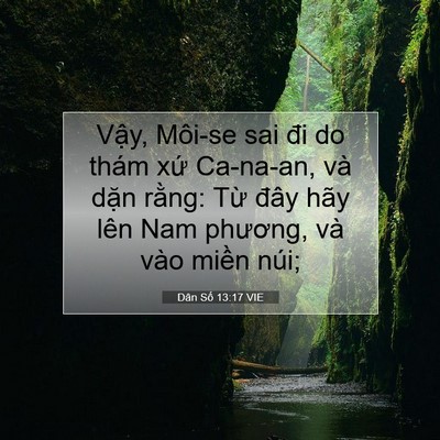 Picture 07 - Dân Số 13:17 VIE - Vậy, Môi-se sai đi do thám xứ Ca-na-an, - Bible Verse Picture