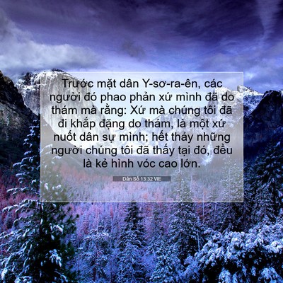 Picture 07 - Dân Số 13:32 VIE - Trước mặt dân Y-sơ-ra-ên, các người - Bible Verse Picture