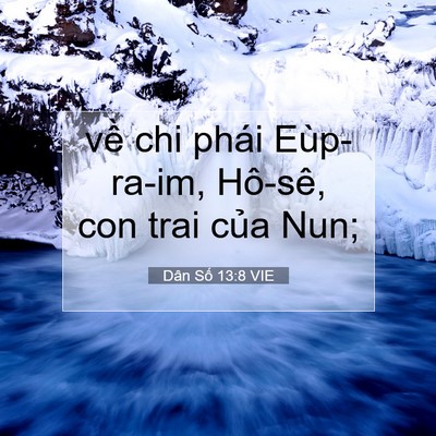 Picture 07 - Dân Số 13:8 VIE - về chi phái Eùp-ra-im, Hô-sê, con trai - Bible Verse Picture