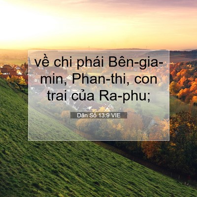 Picture 07 - Dân Số 13:9 VIE - về chi phái Bên-gia-min, Phan-thi, con trai - Bible Verse Picture