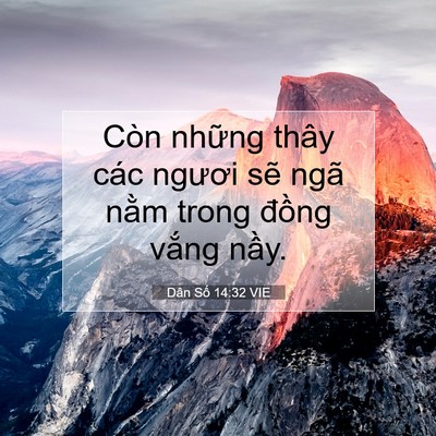 Picture 07 - Dân Số 14:32 VIE - Còn những thây các ngươi sẽ ngã nằm - Bible Verse Picture