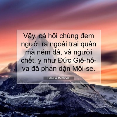 Picture 07 - Dân Số 15:36 VIE - Vậy, cả hội chúng đem người ra ngoài - Bible Verse Picture