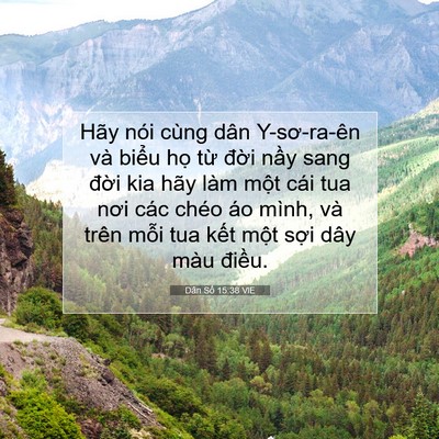 Picture 07 - Dân Số 15:38 VIE - Hãy nói cùng dân Y-sơ-ra-ên và biểu họ - Bible Verse Picture