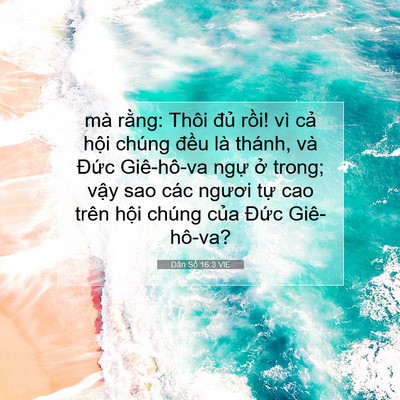 Picture 07 - Dân Số 16:3 VIE - mà rằng: Thôi đủ rồi! vì cả hội - Bible Verse Picture