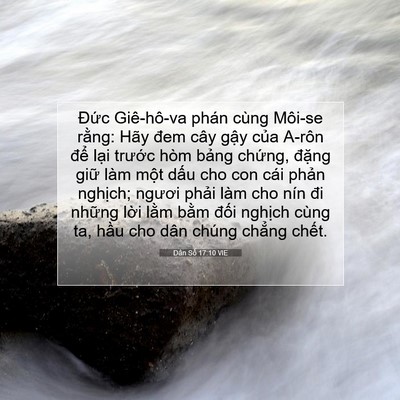 Picture 07 - Dân Số 17:10 VIE - Đức Giê-hô-va phán cùng Môi-se rằng: - Bible Verse Picture