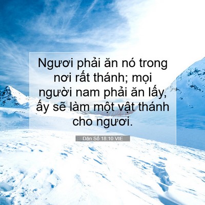 Picture 07 - Dân Số 18:10 VIE - Ngươi phải ăn nó trong nơi rất thánh; - Bible Verse Picture