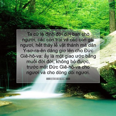 Picture 07 - Dân Số 18:19 VIE - Ta cứ lệ định đời đời ban cho - Bible Verse Picture