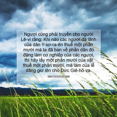 Picture 07 - Dân Số 18:26 VIE - Ngươi cũng phải truyền cho người Lê-vi - Bible Verse Picture