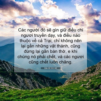 Picture 07 - Dân Số 18:3 VIE - Các người đó sẽ gìn giữ điều chi - Bible Verse Picture
