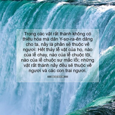 Picture 07 - Dân Số 18:9 VIE - Trong các vật rất thánh không có thiêu - Bible Verse Picture