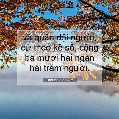 Picture 07 - Dân Số 2:21 VIE - và quân đội người, cứ theo kê sổ, - Bible Verse Picture