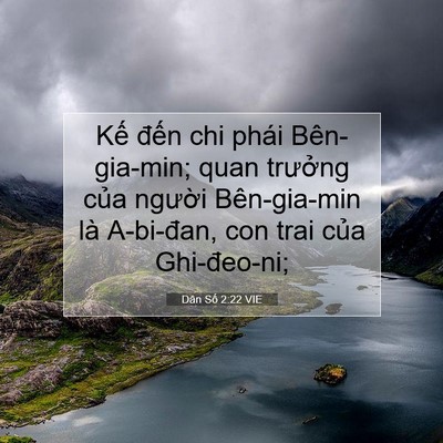 Picture 07 - Dân Số 2:22 VIE - Kế đến chi phái Bên-gia-min; quan - Bible Verse Picture