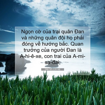 Picture 07 - Dân Số 2:25 VIE - Ngọn cờ của trại quân Đan và những - Bible Verse Picture