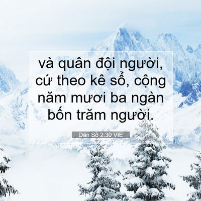 Picture 07 - Dân Số 2:30 VIE - và quân đội người, cứ theo kê sổ, - Bible Verse Picture