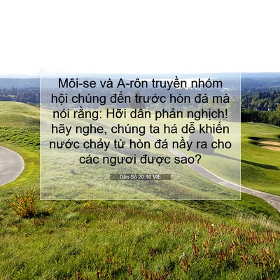 Picture 07 - Dân Số 20:10 VIE - Môi-se và A-rôn truyền nhóm hội chúng - Bible Verse Picture
