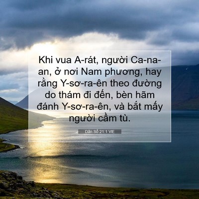 Picture 07 - Dân Số 21:1 VIE - Khi vua A-rát, người Ca-na-an, ở nơi Nam - Bible Verse Picture