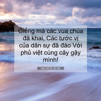 Picture 07 - Dân Số 21:18 VIE - Giếng mà các vua chúa đã khai, Các - Bible Verse Picture