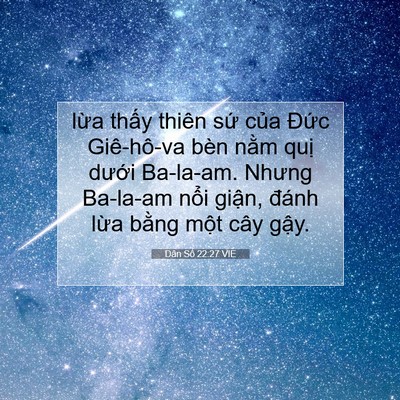 Picture 07 - Dân Số 22:27 VIE - lừa thấy thiên sứ của Đức Giê-hô-va - Bible Verse Picture