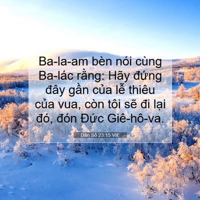Picture 07 - Dân Số 23:15 VIE - Ba-la-am bèn nói cùng Ba-lác rằng: Hãy - Bible Verse Picture