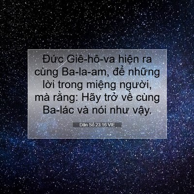 Picture 07 - Dân Số 23:16 VIE - Đức Giê-hô-va hiện ra cùng Ba-la-am, - Bible Verse Picture